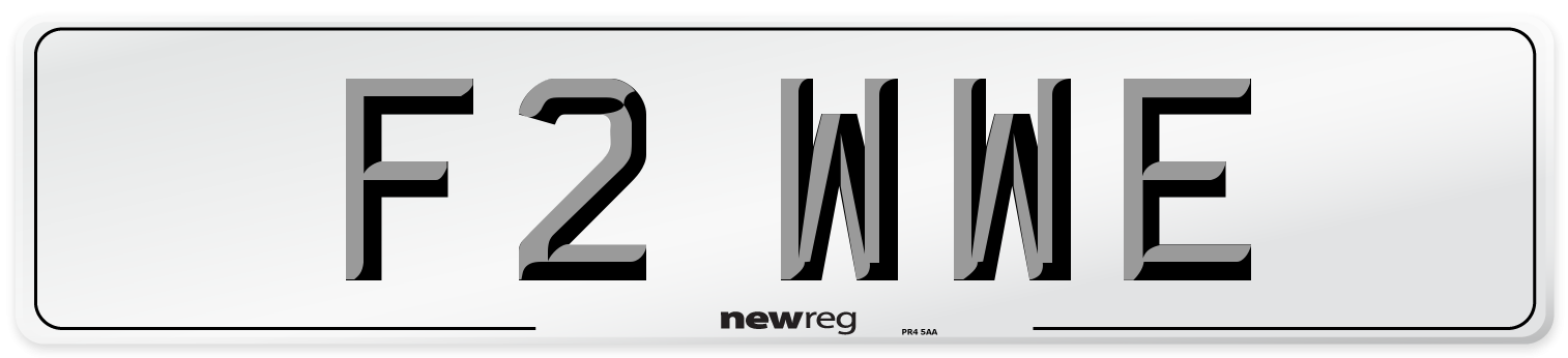 F2 WWE Number Plate from New Reg